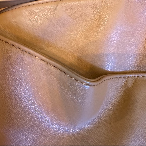 Sondra Roberts squared orange soft vegan leather hobo bag - Picture 4 of 8